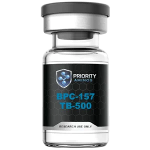 BPC-157 TB-500 blend peptide vial by Priority Aminos