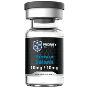 Selank Semax Blend 10mg 10mg peptide vial by Priority Aminos