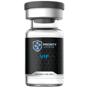 VIP research peptide vial by Priority Aminos