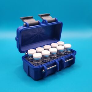 3mL Vial Storage Case 10 Slot with vials by Priority Aminos