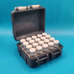 3mL Vial Storage Case HW β 20 Slot with vials by Priority Aminos Storage Solutions