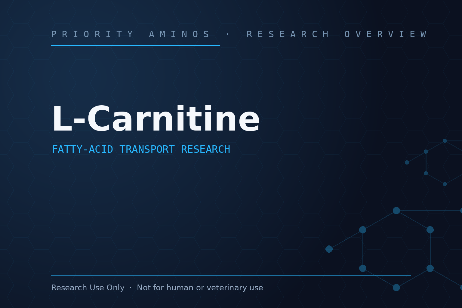 L-Carnitine Research Overview: Fatty-Acid Transport Research and Laboratory Interest