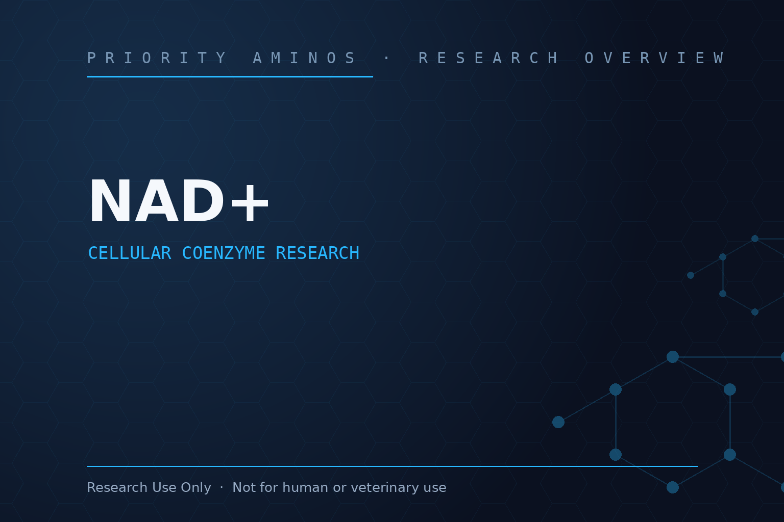 NAD+ Research Overview: Cellular Coenzyme Research and Laboratory Interest