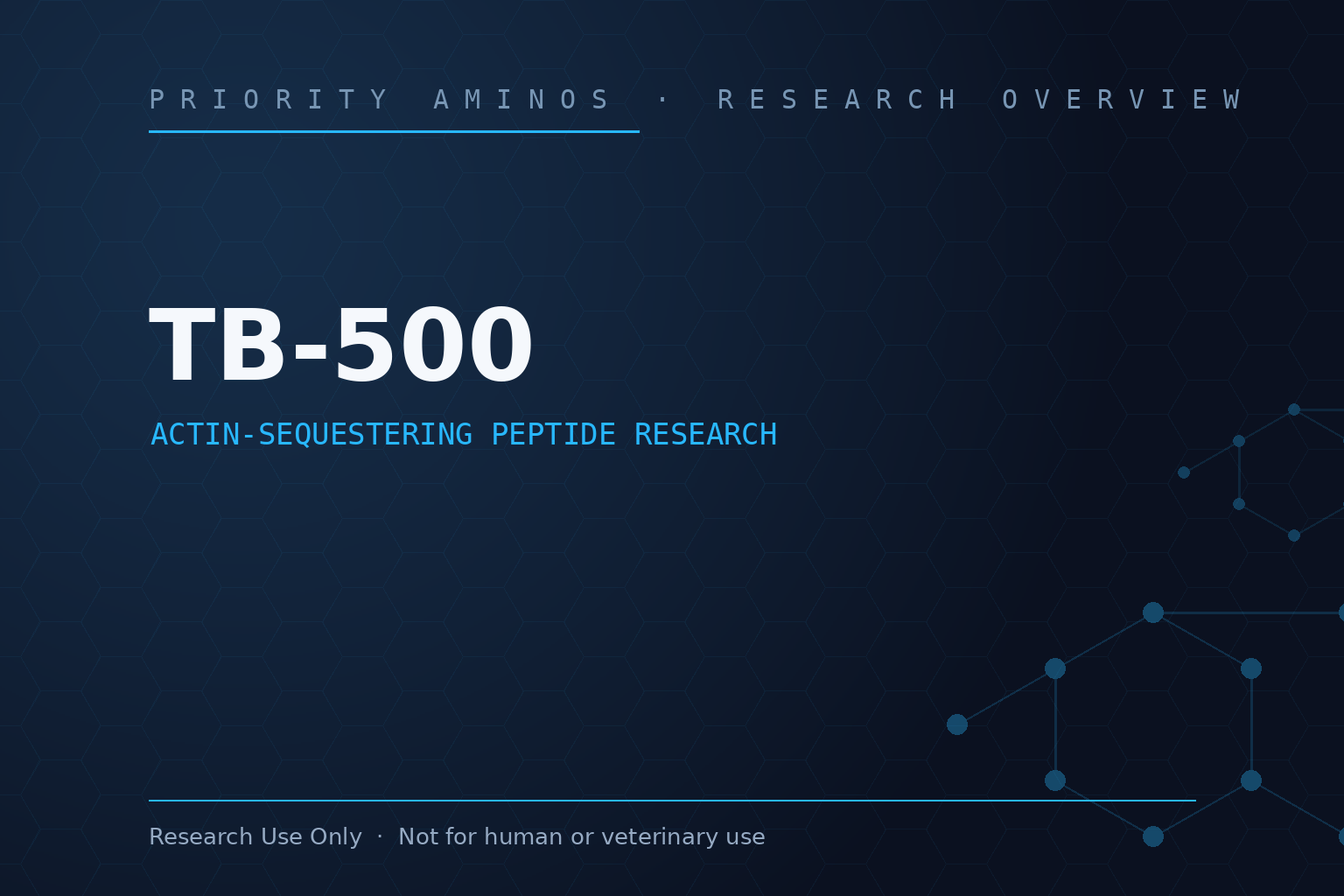 TB-500 Research Overview: Actin-Sequestering Peptide Structure and Laboratory Interest